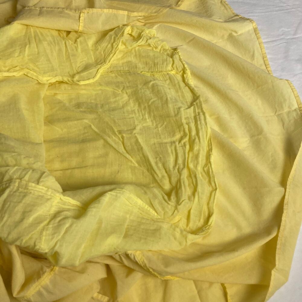 Speed Contral New York Milkmaid Dress Butter Yellow M? Lined Maxi Tiered Smocked - Picture 11 of 15